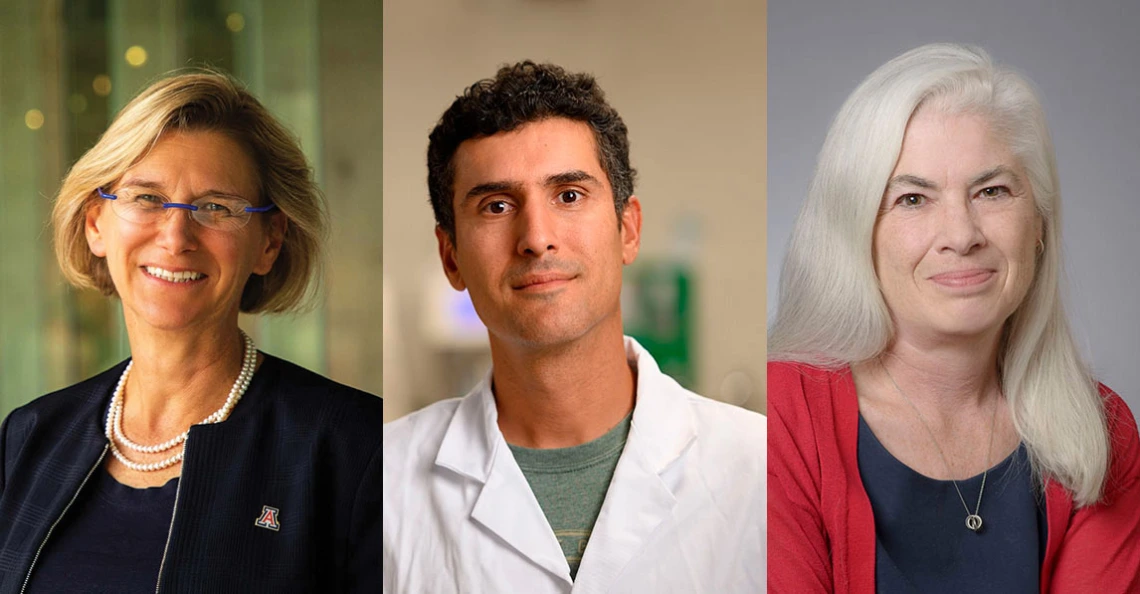 head shots of the three awardees